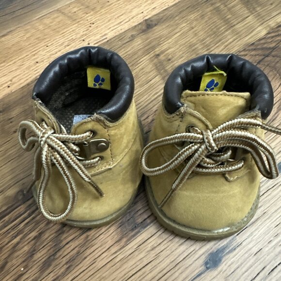 Build A Bear Work Boots One Size Stuffie Shoes Light Beige - Picture 1 of 7